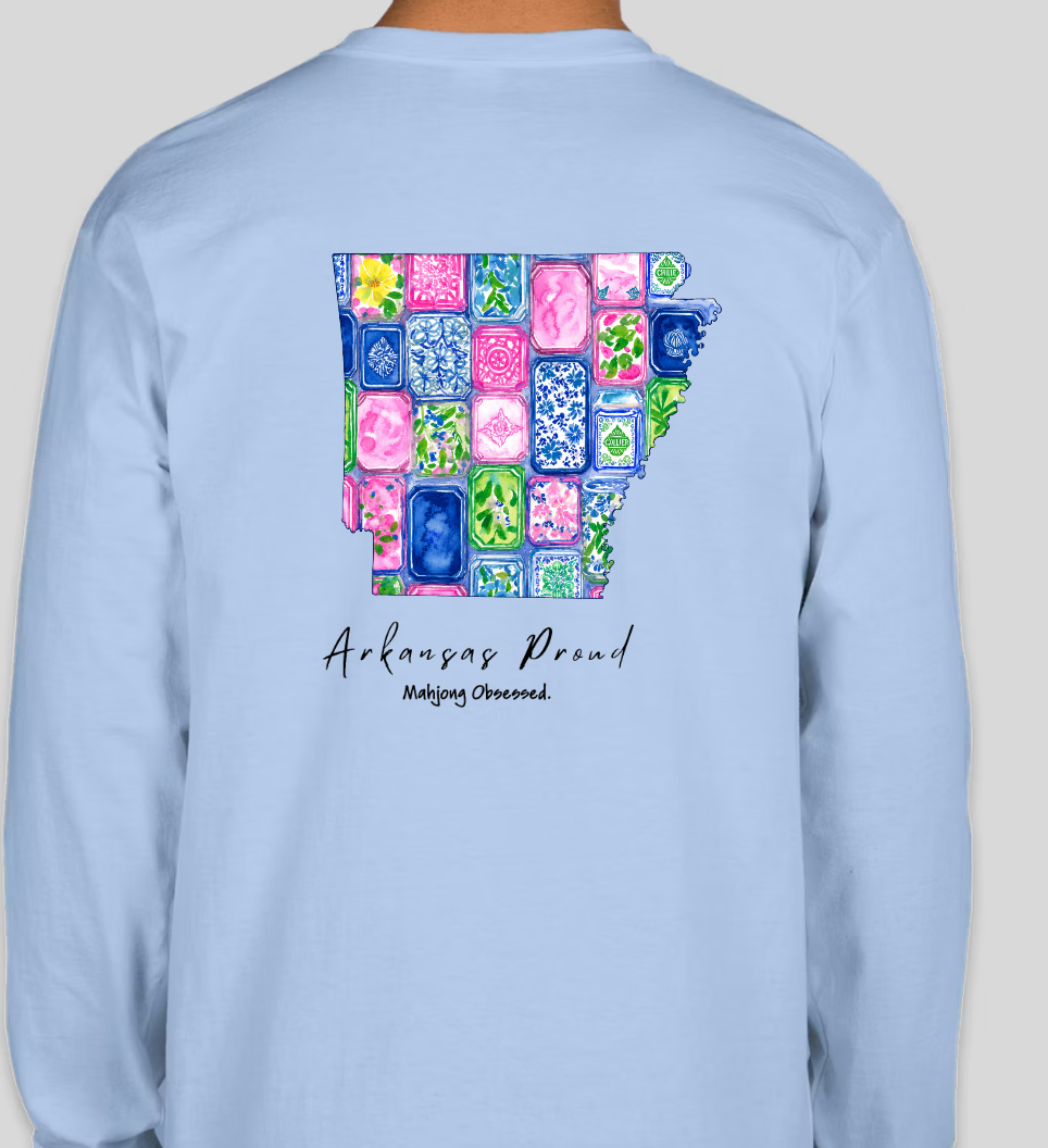 Long Sleeve Arkansas Mahjong T-Shirt