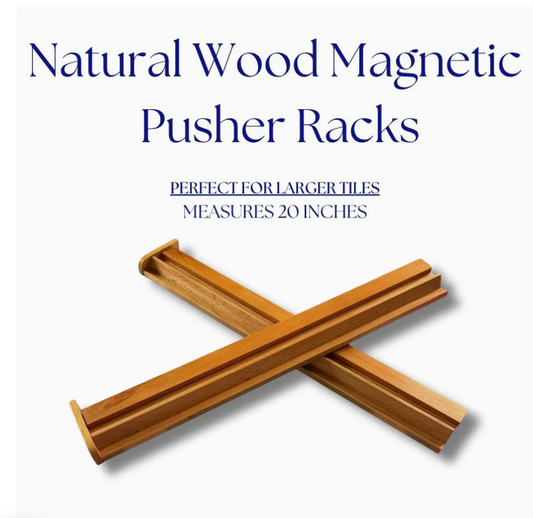 20 Inch Long - Natural Wood Mahjong Racks