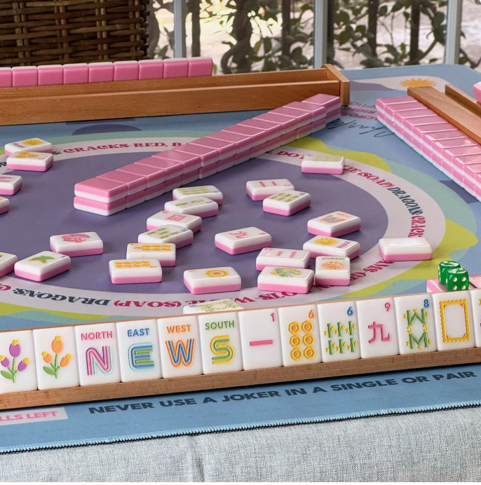 20 Inch Long - Natural Wood Mahjong Racks