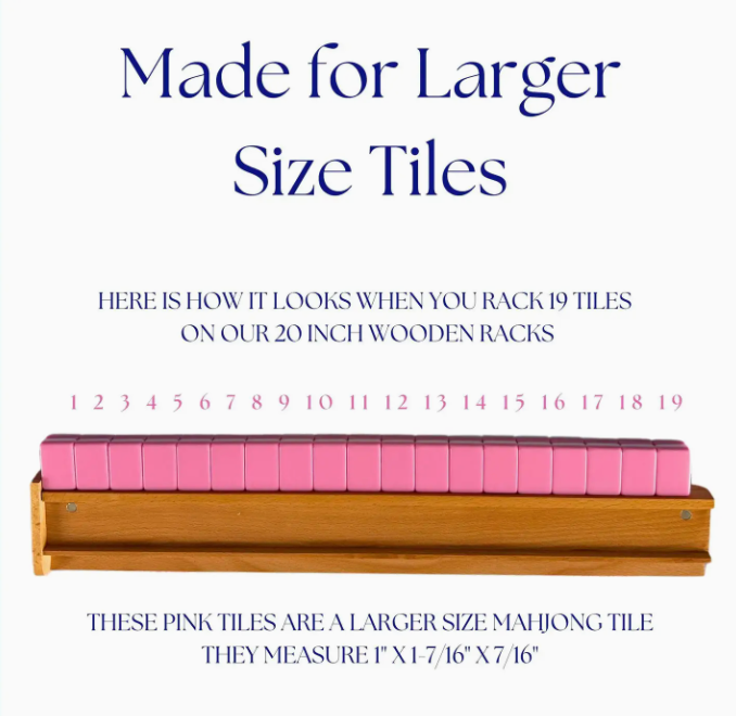 20 Inch Long - Natural Wood Mahjong Racks